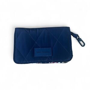 Vera Bradley Navy Floral Quilted RFID Bifold Wallet